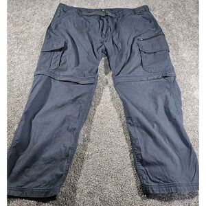 BC Clothing Cargo Convertible Shorts Pants Men's XXL x 30 Navy Hiking Belted